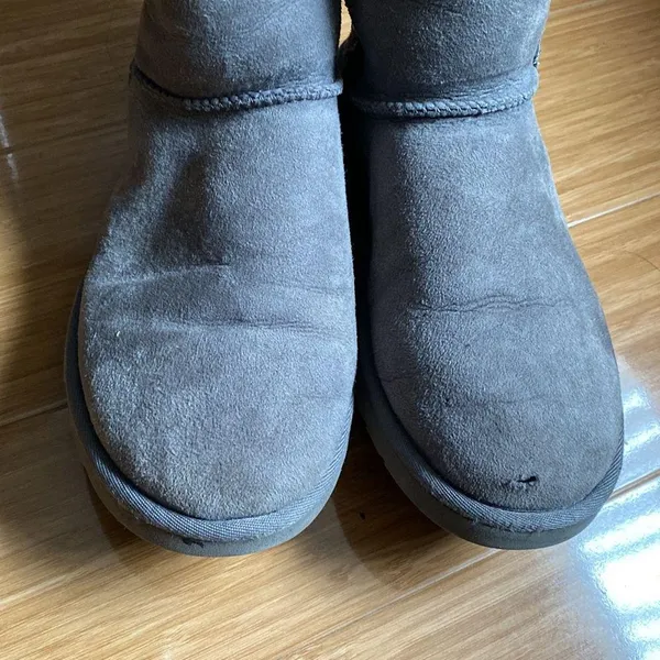 UGG Gray Tall Sheepskin Boots - Image 3