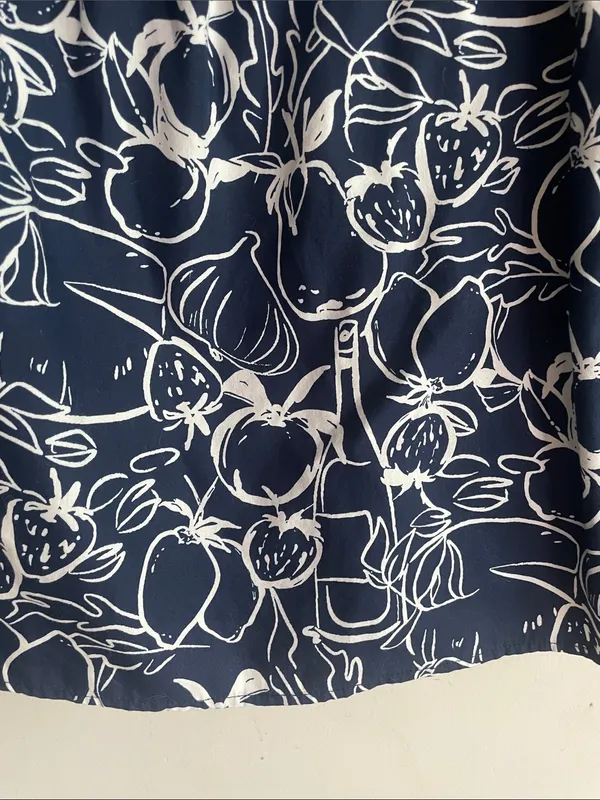 Abercrombie & Fitch Emerson Off-The-Shoulder Skort Navy Pattern - Image 10