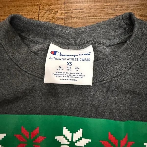 Champion Drake Gray Purdue‎ Ugly Christmas Crewneck Sweatshirt College XS - Image 5
