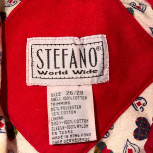 Super Cool Vintage 1980s/90s Stefano Flannel Lined Denim Jacket - Image 8