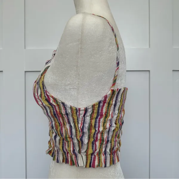 Zara Smocked Cropped Tank - Image 4