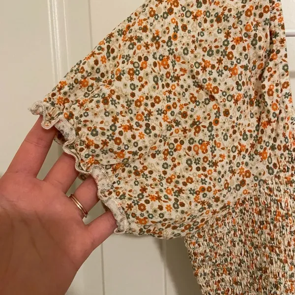 Aerie women’s floral‎ cropped blouse — small - Image 2