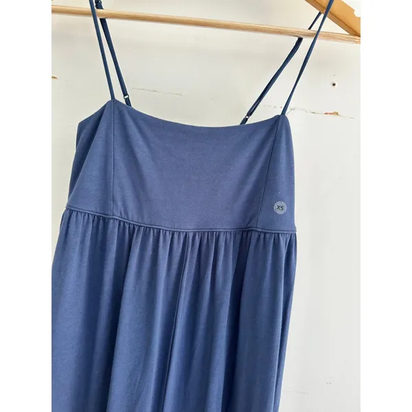 American Eagle Empire Waist Wide-Leg Knit Jumpsuit XS Deep Sea Blue NWT - Image 3