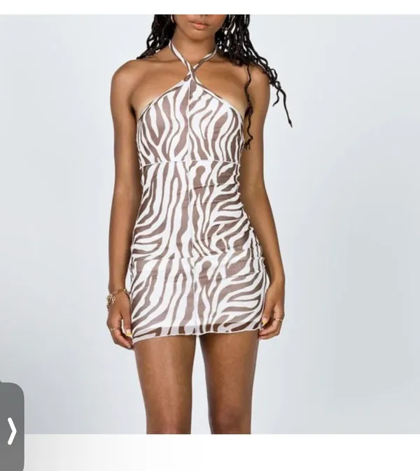 Jay Jay Mini Dress Chocolate Zebra - Image 2