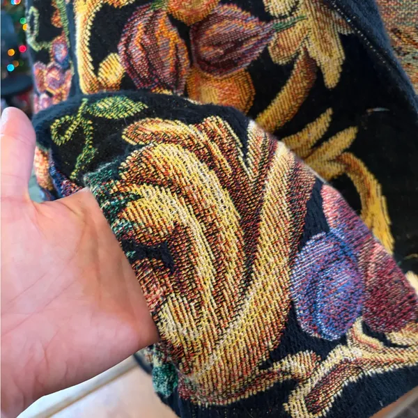 80’s vintage California style tapestry jacket Black Size M - Image 11