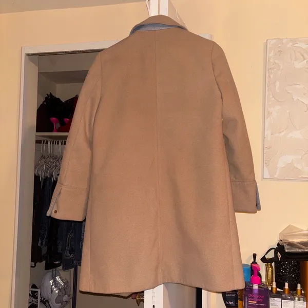 TOPSHOP Wool Camel Peacoat - Image 2