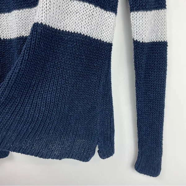 Lauren Ralph Lauren Linen Cotton Open Knit Stripe Sweater Western Sz Large - Image 5