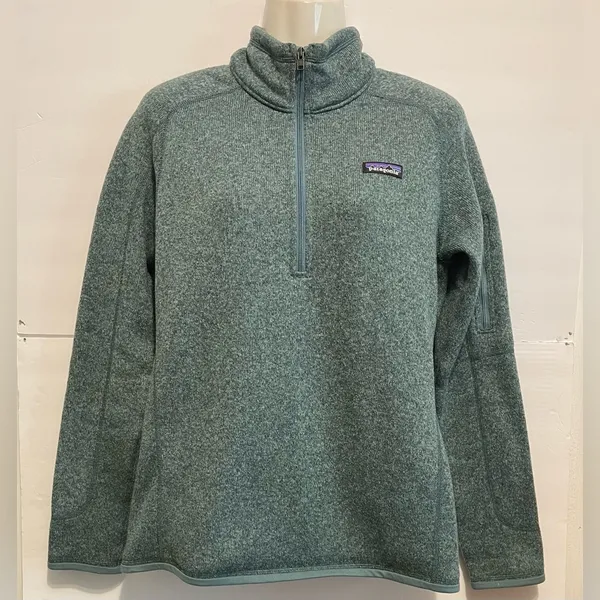 Patagonia Women's Better Sweater 1/4 Zip: Ellwood Green - Image 3