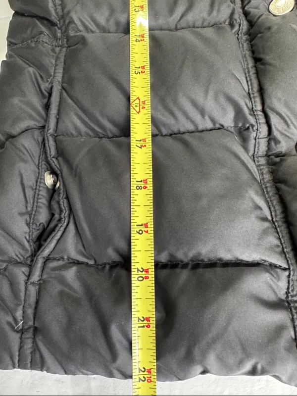 J. Crew Women's Black Chevron-Quilted Puffer Jacket down filled winter xs - Image 12
