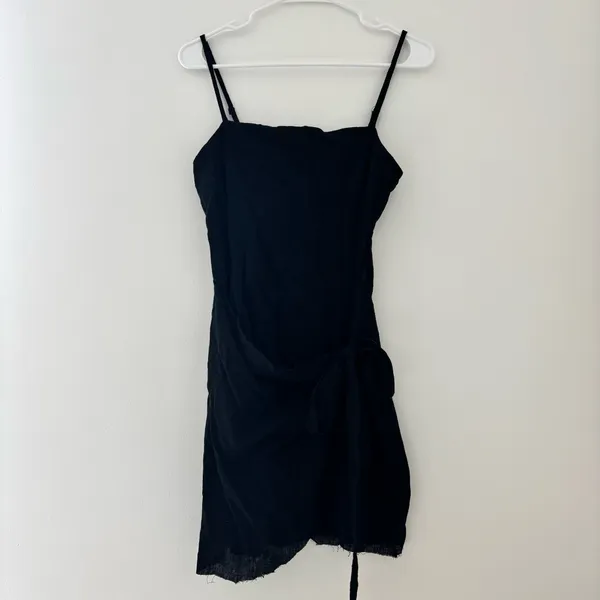 Black Princess Polly Forest Hunt Tie Front Mini Dress - Image 2