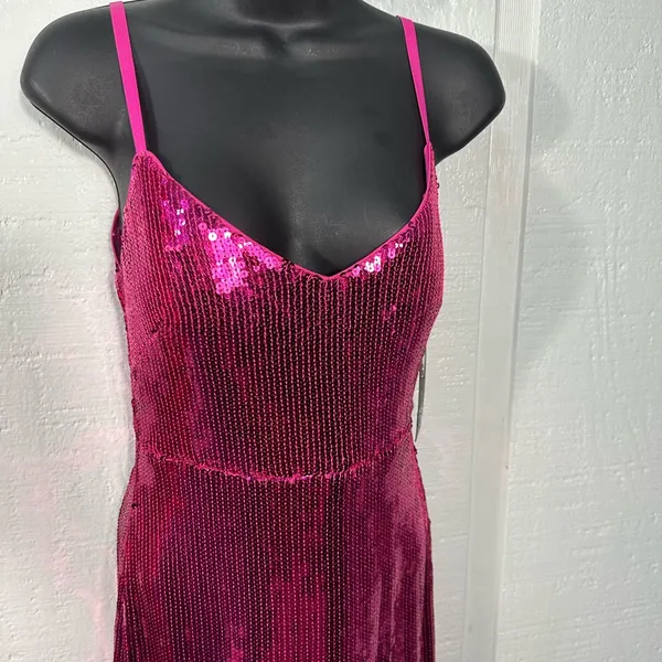 GUESS Women's Pink Sequined Dress Size 0 NWT - Image 4