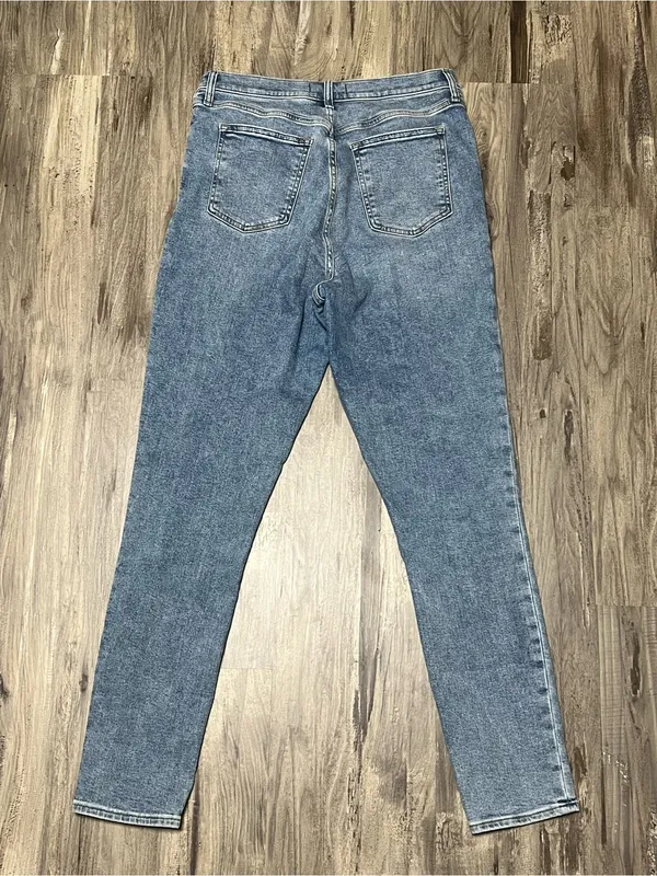 Abercrombie & Fitch Asymmetric Crossover High Rise Super Skinny Jeans 32 14R - Image 5