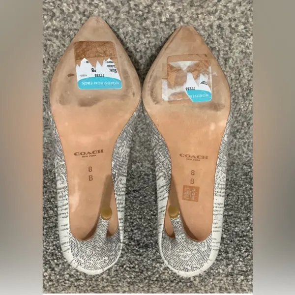 COACH Hallie Soft Print Lizard Heels - Image 8