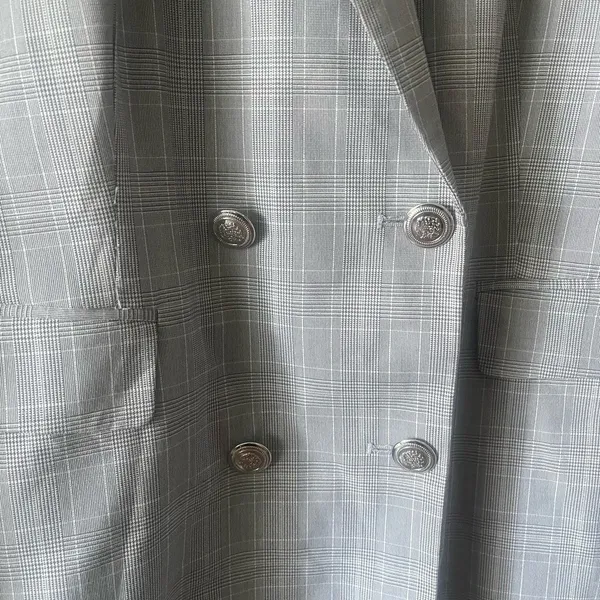 Zara Plaid Double Breasted Blazer - Image 5