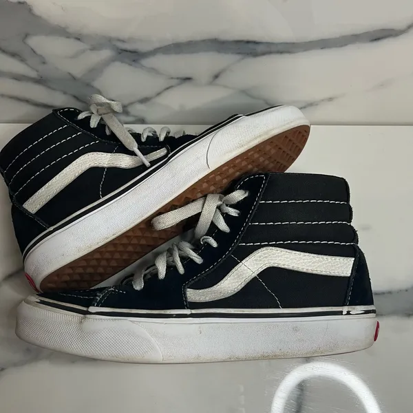 Vans Unisex Black White Suede High Top Skateboard Shoes M Sz 4.5 W Sz 6 Grunge - Image 7