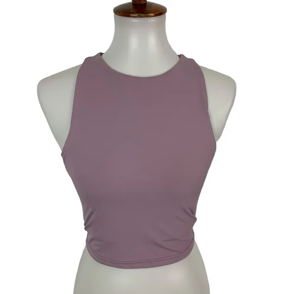 As Revival Women Small Pink Crop Sports Bra Stretch Activewear Yoga Gym - Image 3