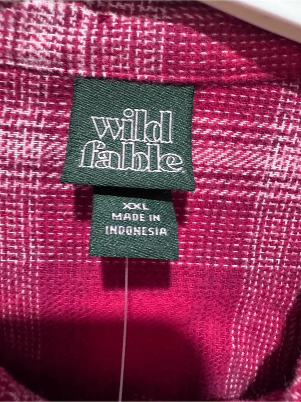 Wild Fable Women’s Red Plaid Button-Up Shirt- size XXL - Image 3