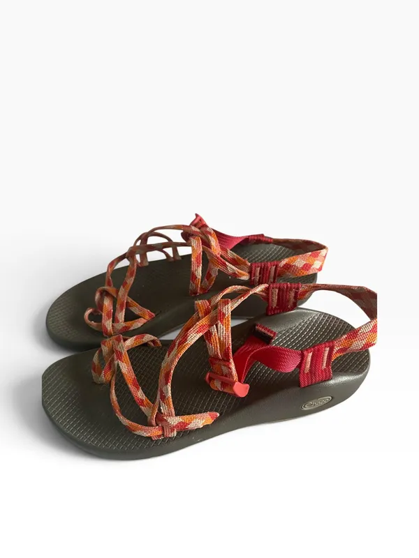 Chaco Z/Cloud X Strappy Hiking Sandals Standard Peach Orange Women's - Image 5