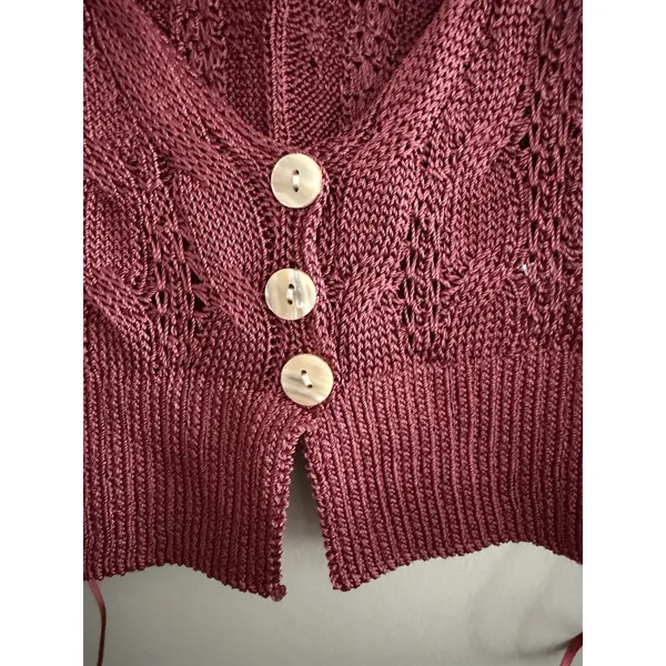 Free‎ People "The Vest Of Us" Marsala Women's Size X-Small - Image 9