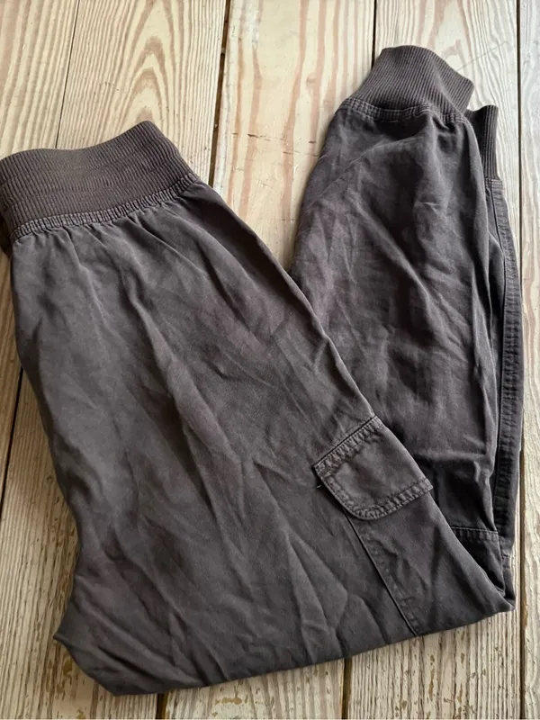 Aerie Brown Cargo Jogger Pants Small Petite - Image 4