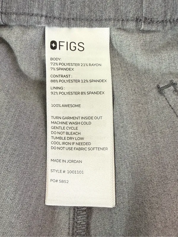 FIGS Uman Jogger Scrub Pants Women’s XL Petite Graphite Technical Collection - Image 5