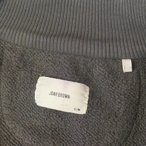 Joah Brown Retro Half Zip Pullover Sweatshirt Women's S/M Long Sleeve Cotton - Image 3