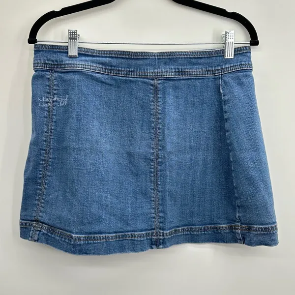 Free People Button Front Denim Skirt Size 10 - Image 2