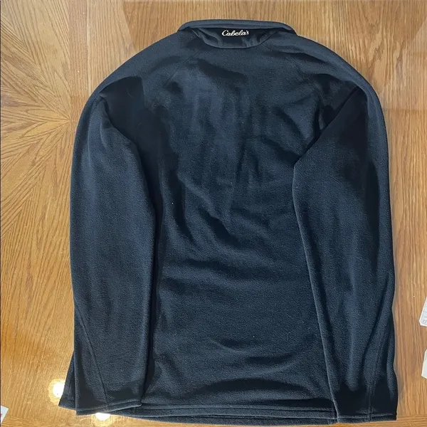 Cabelas Sweater Womens Large Black Fleece Zip Hunting Sweatshirt Jacket Midlayer - Image 5