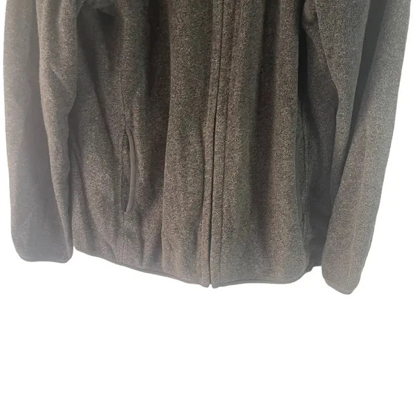 Uniqlo Women's Size Medium Grey Full Zip Fleece Sweater‎ - Image 3