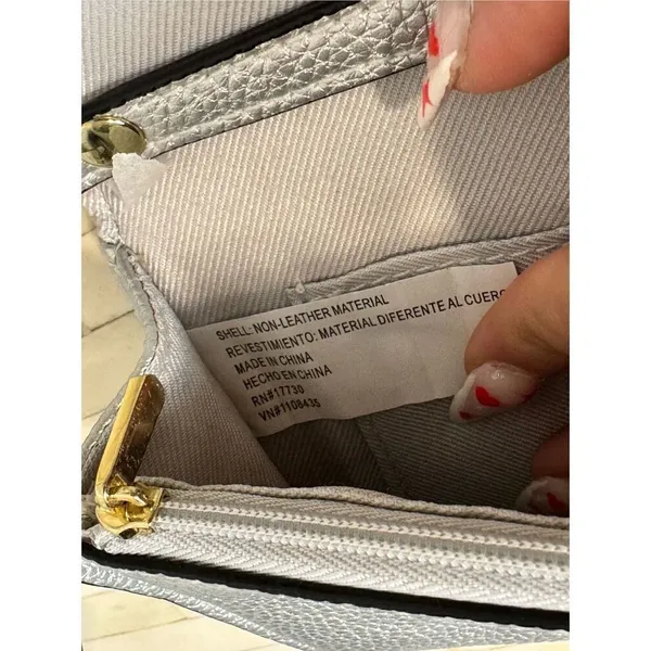 A New Day Women's Flap-Close Wallet |Purse with Cross-body Strap Silver New - Image 8
