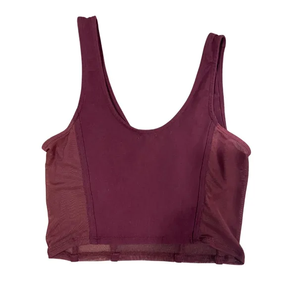 Garage Corset Mesh Cami Top Size M Burgundy - Image 3