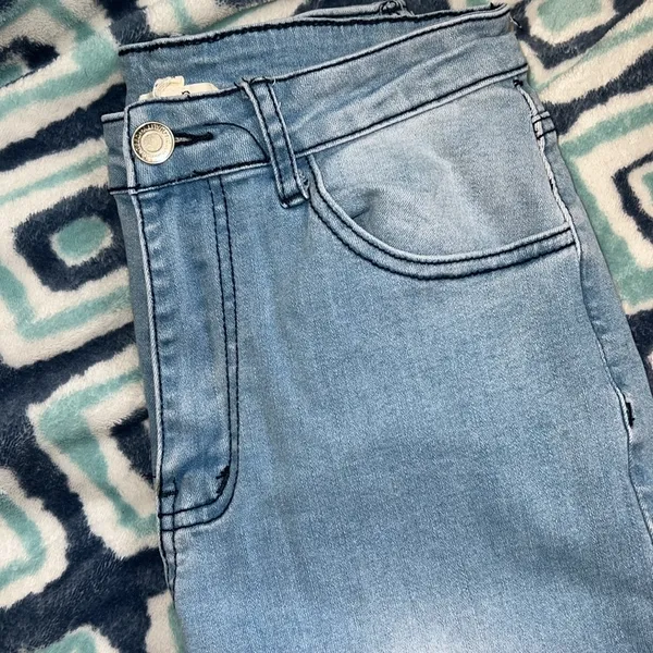 Altar'd State Tennley Raw Hem Bell Bottom Jeans - Image 3