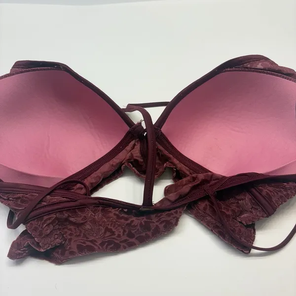 Victoria`s Secret Pink Lightly Lined Bralette Velvet Size Large‎ Vamp Red - Image 8