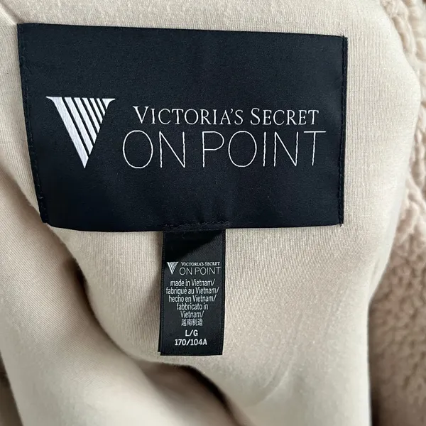 Victoria's Secret On Point Women's Zip Front Teddy Jacket Beige Size L - Image 8