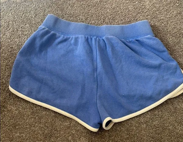 ⭐️AERIE Blue and White Lace-Up Women's Lounge Shorts - Image 2
