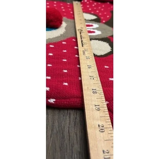 REMEL LONDON Womens Ugly Christmas Sweater L Red Reindeer Festive Party Holiday‎ - Image 5