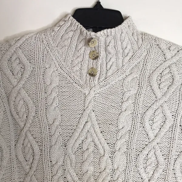 Lauren‎ Ralph Lauren ladies hand knit silk cotton linen blend pullover sweater M - Image 3