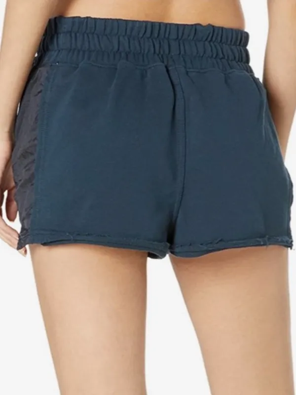 NWT! Free People Movement Shorts Half Way There Navy Color Block Size M - Image 3