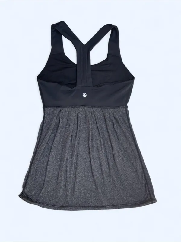Lululemon tank bra top Heathered grey/black activewear loungewear gym yoga 4 - Image 2