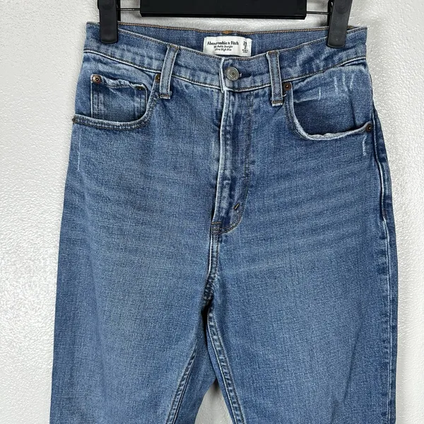 Abercrombie & Fitch Curve Love Ankle Straight Ultra High‎ Rise Jeans Womens 26/2 - Image 2
