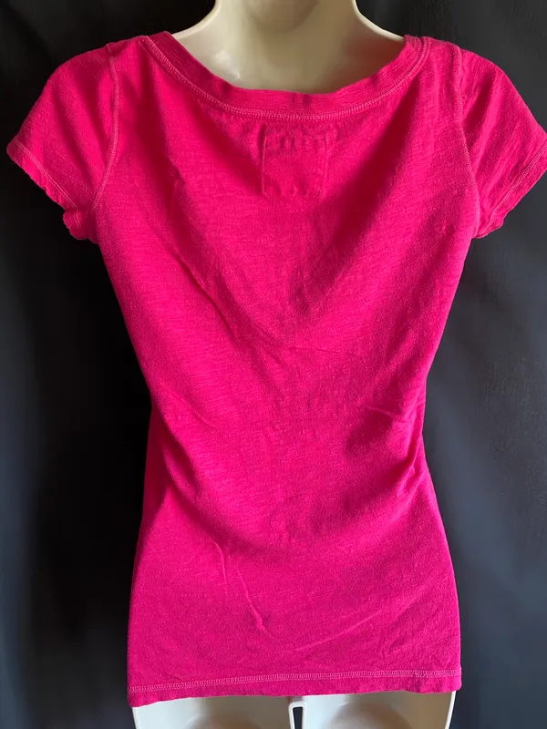 Hollister Pink V-neck Pocket Top - Image 6