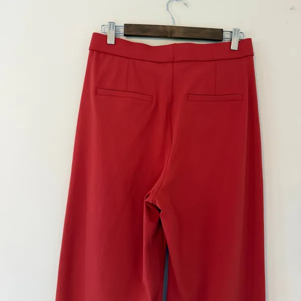 Halara Wide Leg High Rise Orange Red Pull‎ On Pants Comfy Stretch Pant Workwear - Image 7