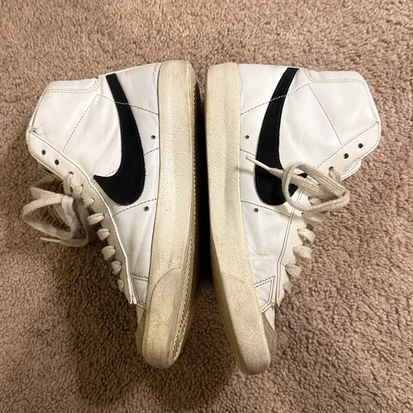 Nike White Blazer Mid Sneakers Size 6.5 - Image 4