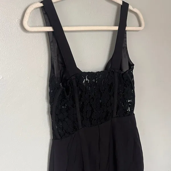 Bardot Black Lace Bodice Fitted Corset Midi Dress – US 4 / XS - Image 4