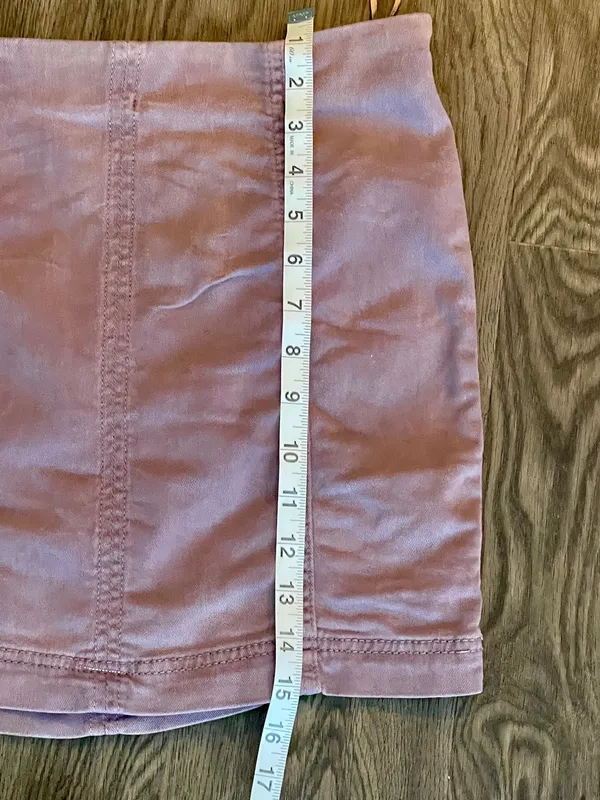 Free People Gathered Mini Skirt Mauve/Dusty Purple - Image 6
