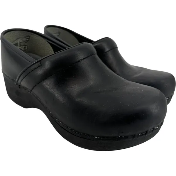 Dansko Professional Leather Clogs Arch Rocker Anti-Fatigue Slip On Black 6 - Image 2