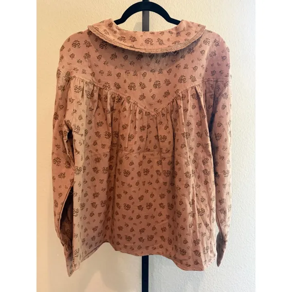 Easel Oversized Floral Print Button Down Shirt Size S - Image 3