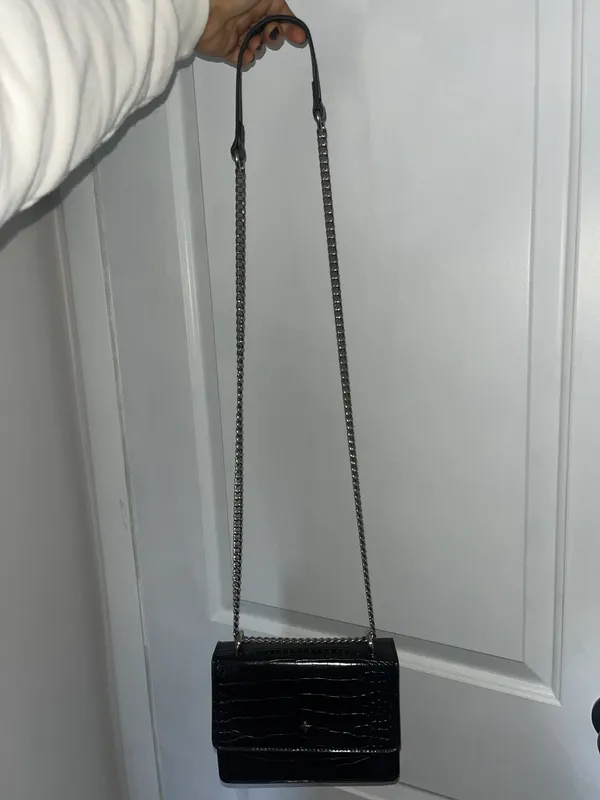 Peta & Jain Princess Polly Black Croc Handbag - Image 5