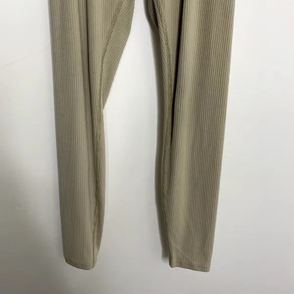 Alo Ribbed High Waist 7/8 Blissful Legging Womens Gravel Size XXS - Image 4