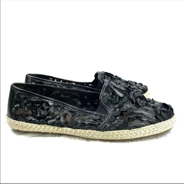 Aerosoles Let’s Drive Flutter Ruffle‎ Espadrille Slip On Loafers Black 10.5 W - Image 3